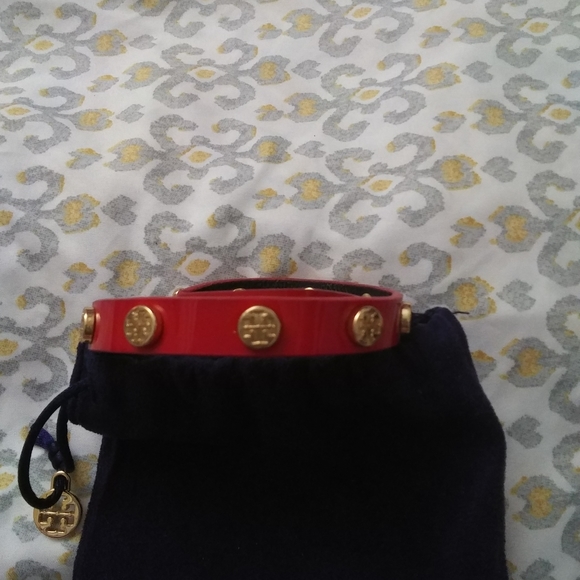 Wrap around tory burch bracelet in red - Picture 2 of 2